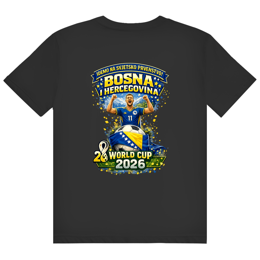 Herren Heavy Cotton T-Shirt – Bosnien | Design 01 | Rückenprint