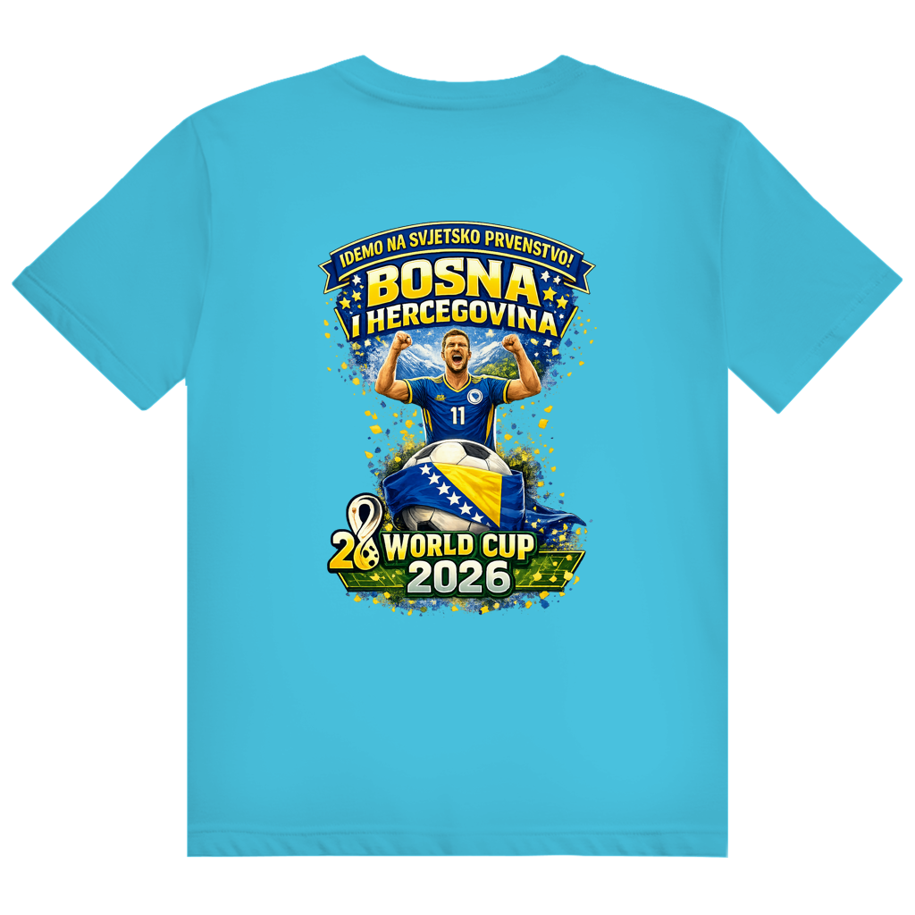 Muška Heavy Cotton majica – Bosna | Dizajn 01 | Print na leđima