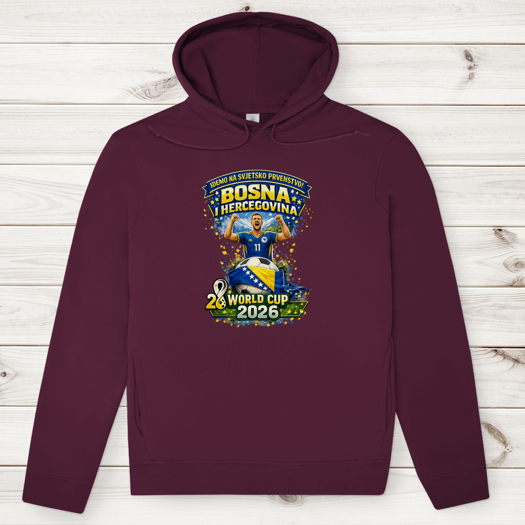 Men's Premium Organic Hoodie – Bosnia | Design 01 | Front Print