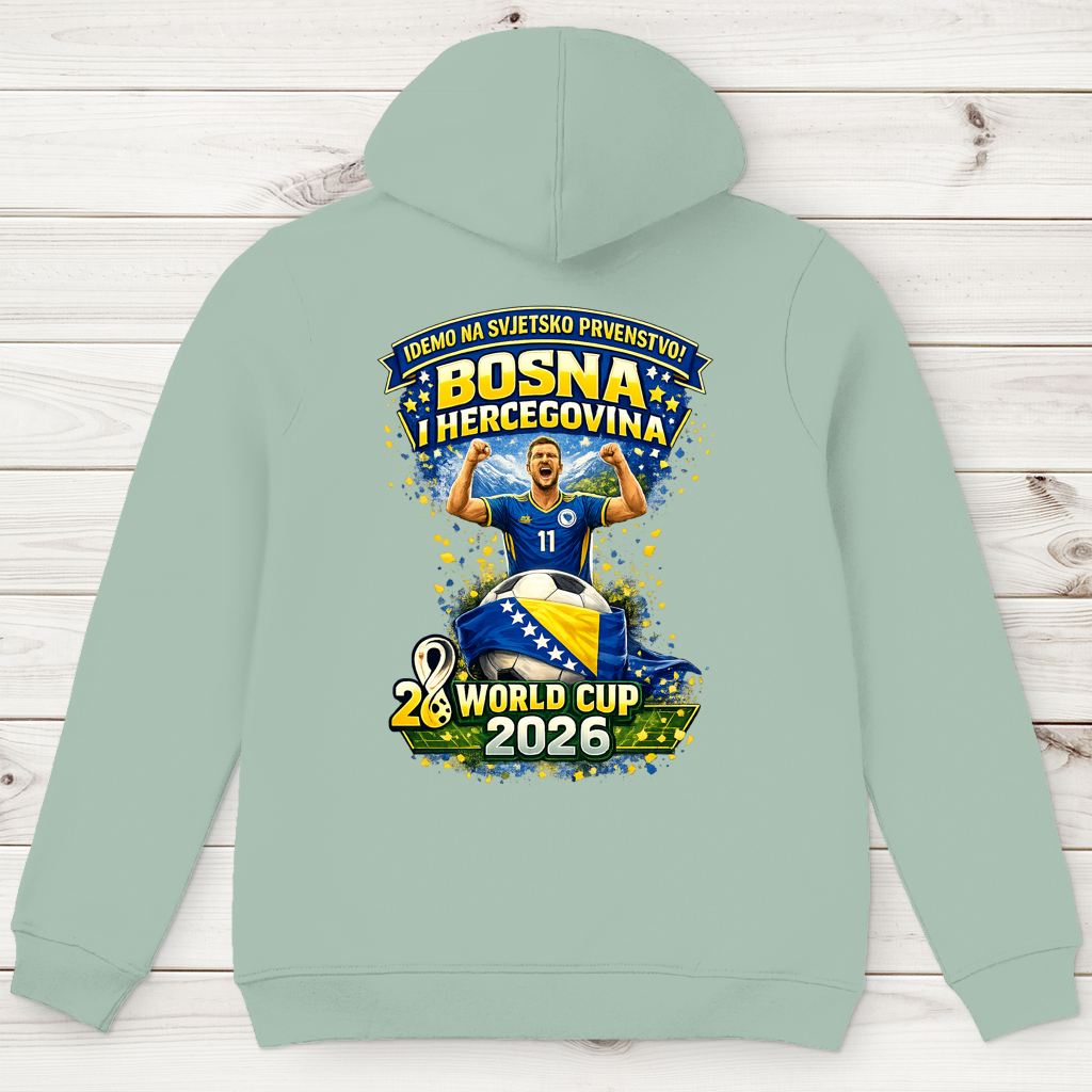 Men's Premium Organic Hoodie – Bosnia | Design 01 | Back Print