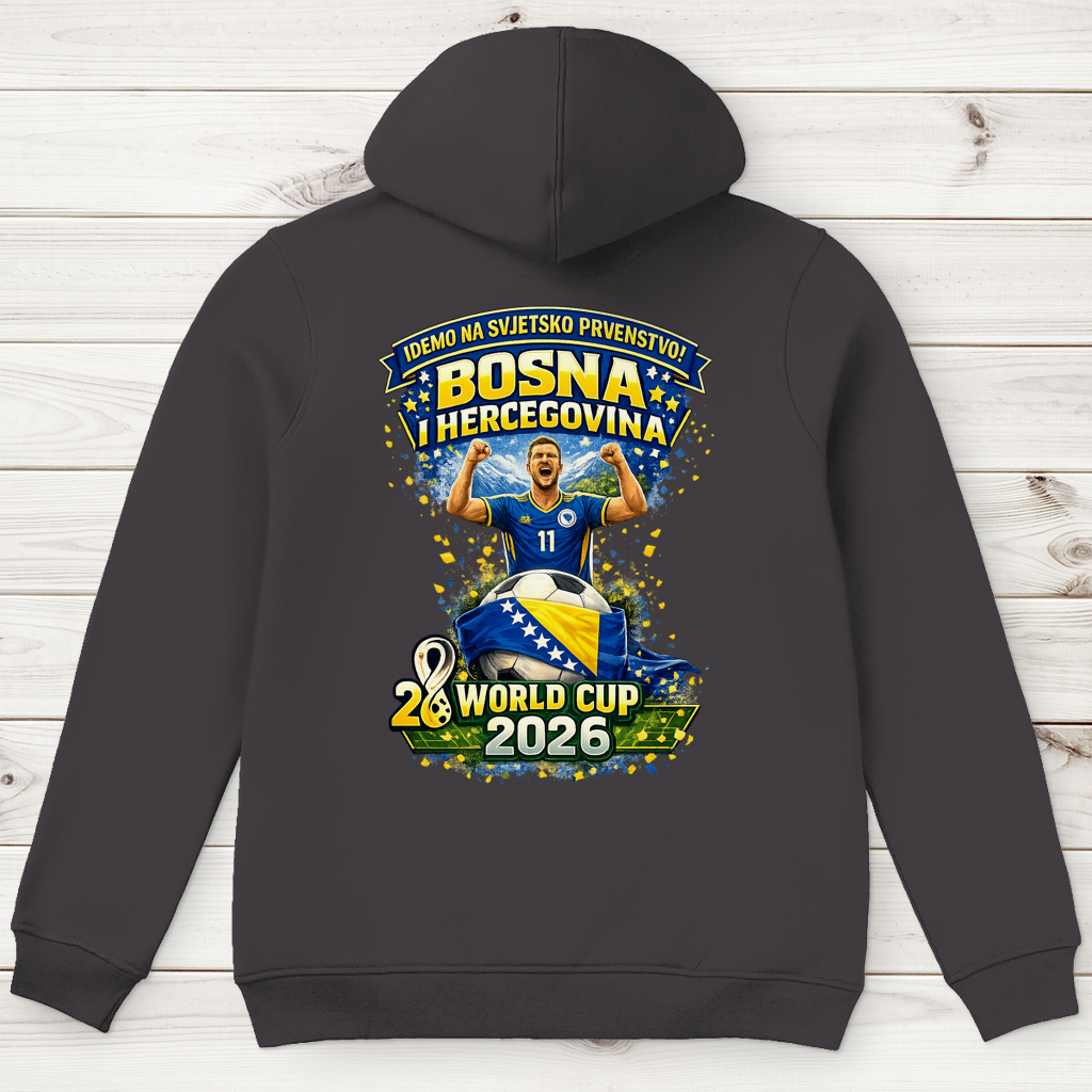 Men's Premium Organic Hoodie – Bosnia | Design 01 | Back Print