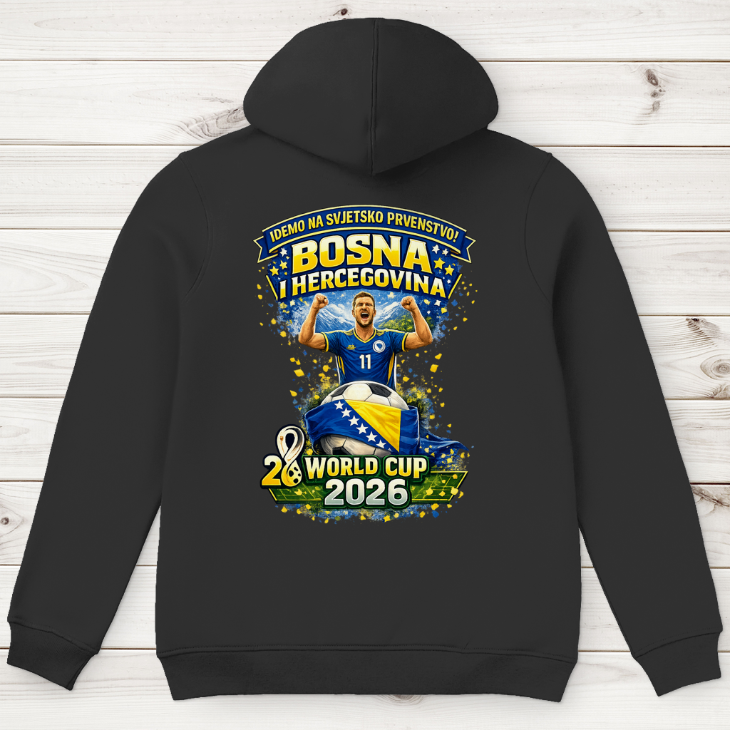Men's Premium Organic Hoodie – Bosnia | Design 01 | Back Print