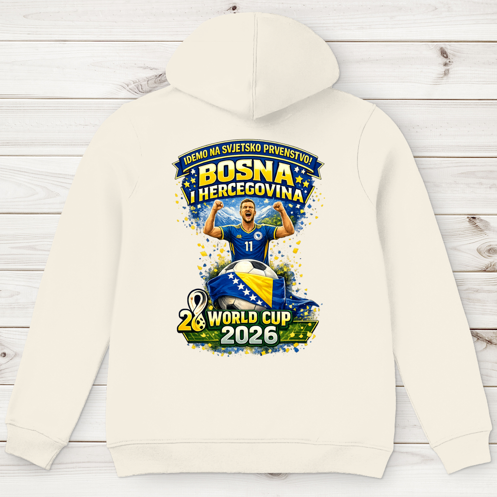 Men's Premium Organic Hoodie – Bosnia | Design 01 | Back Print
