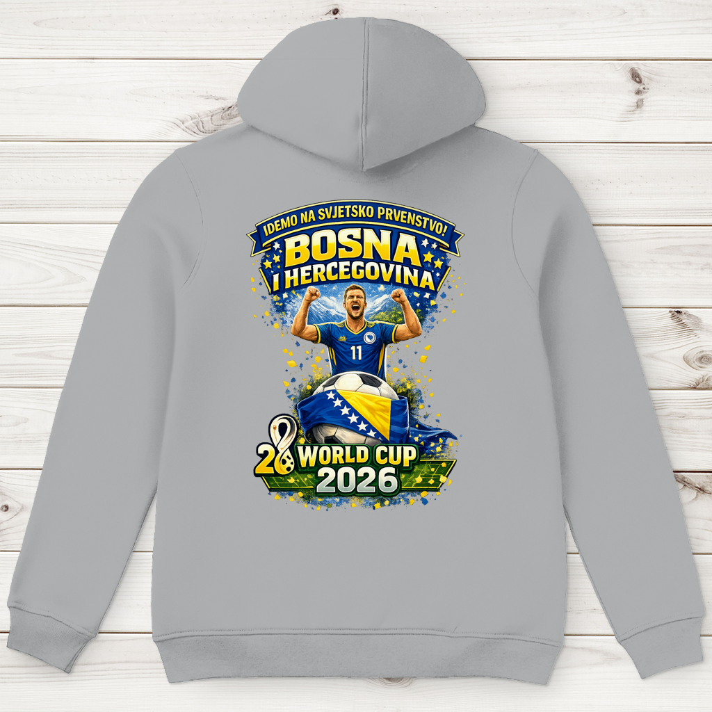 Men's Premium Organic Hoodie – Bosnia | Design 01 | Back Print