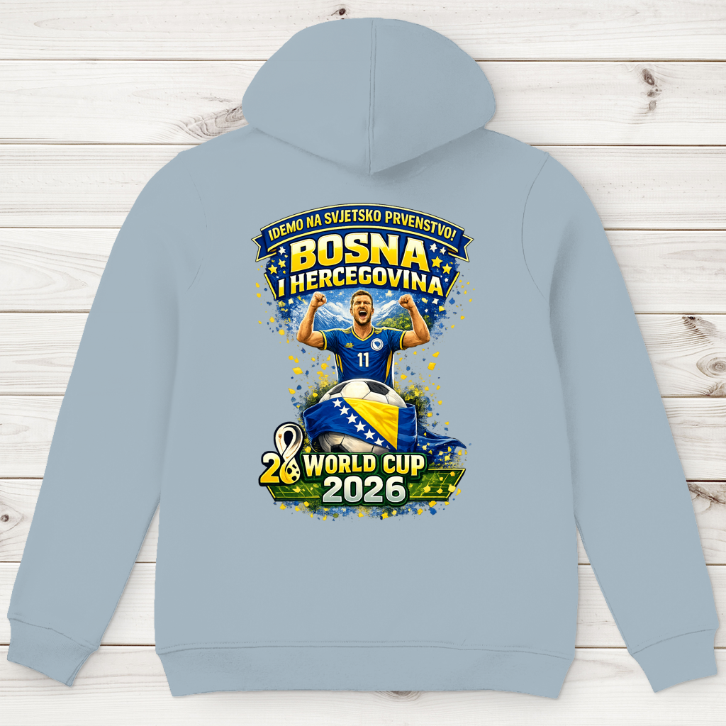 Men's Premium Organic Hoodie – Bosnia | Design 01 | Back Print