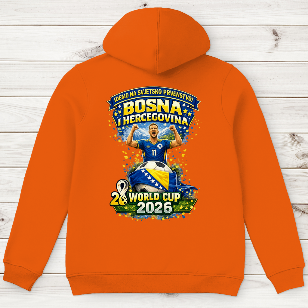 Men's Premium Organic Hoodie – Bosnia | Design 01 | Back Print
