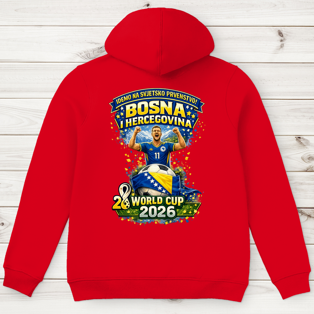 Men's Premium Organic Hoodie – Bosnia | Design 01 | Back Print