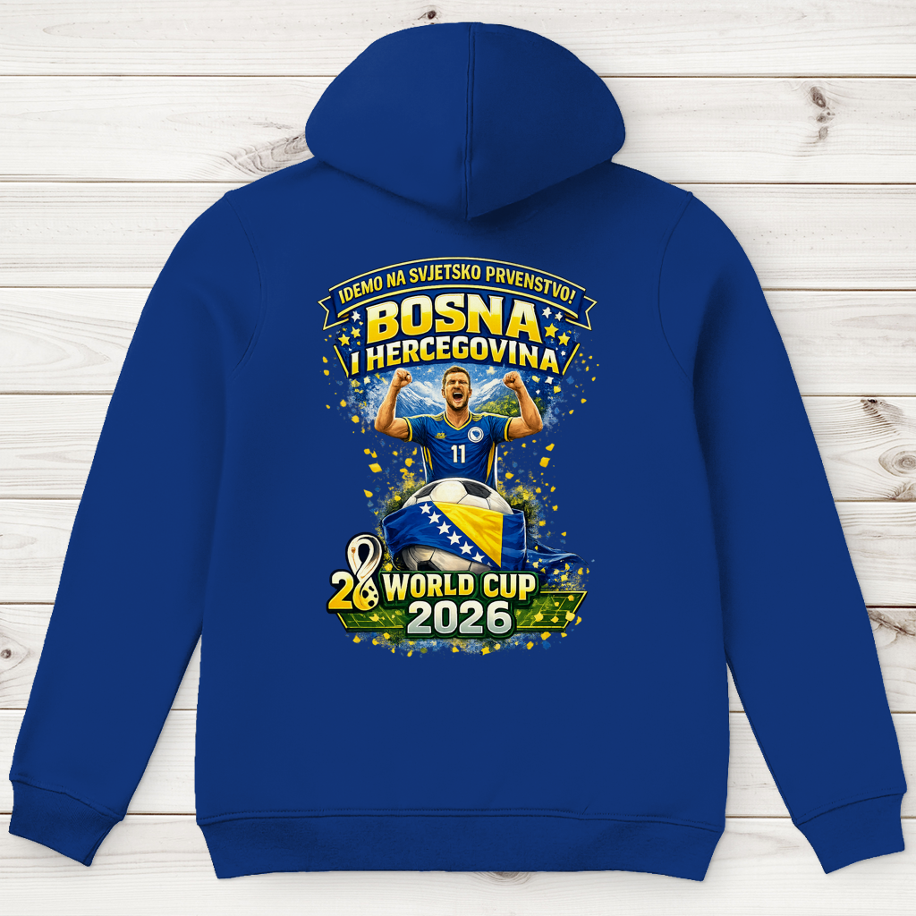 Men's Premium Organic Hoodie – Bosnia | Design 01 | Back Print