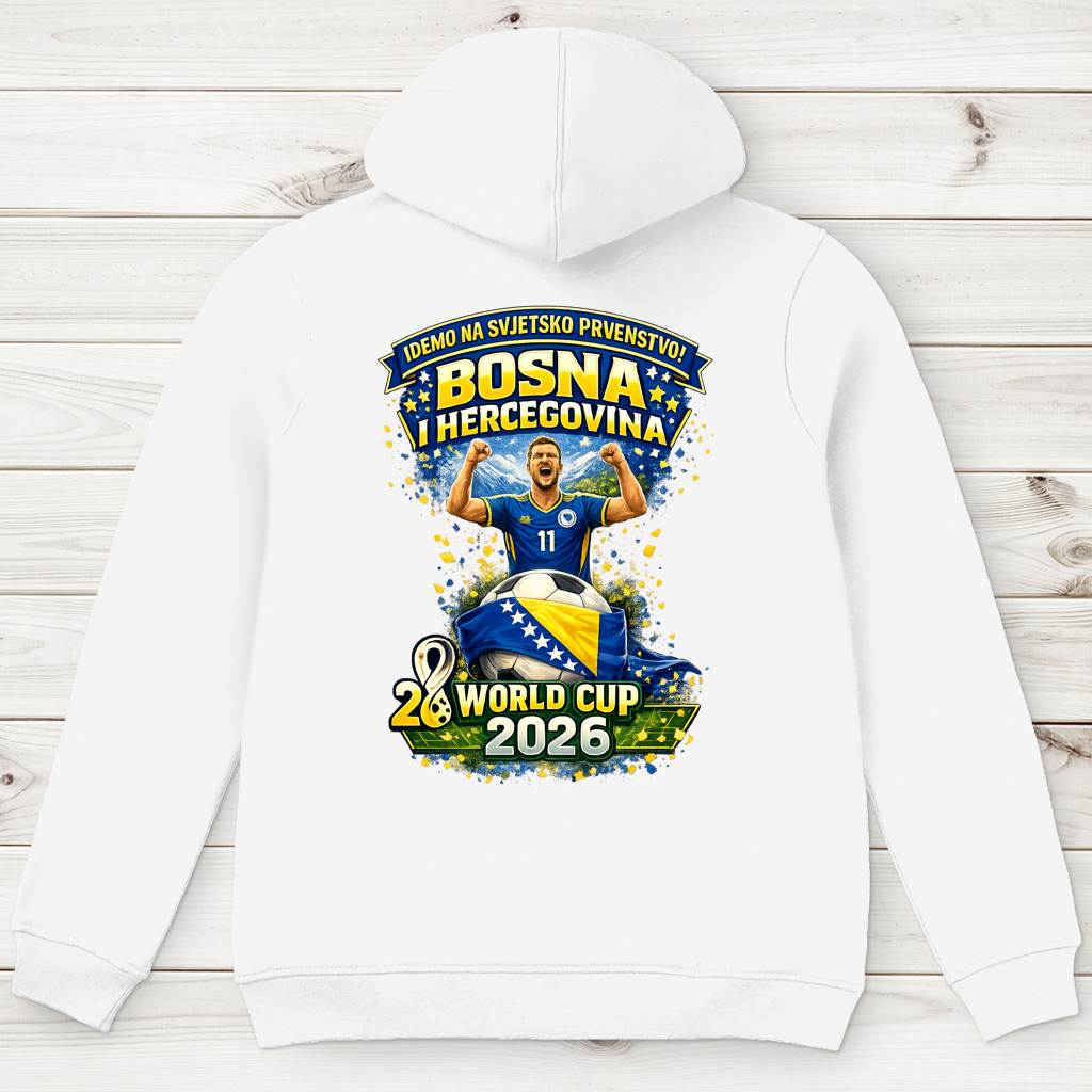 Men's Premium Organic Hoodie – Bosnia | Design 01 | Back Print