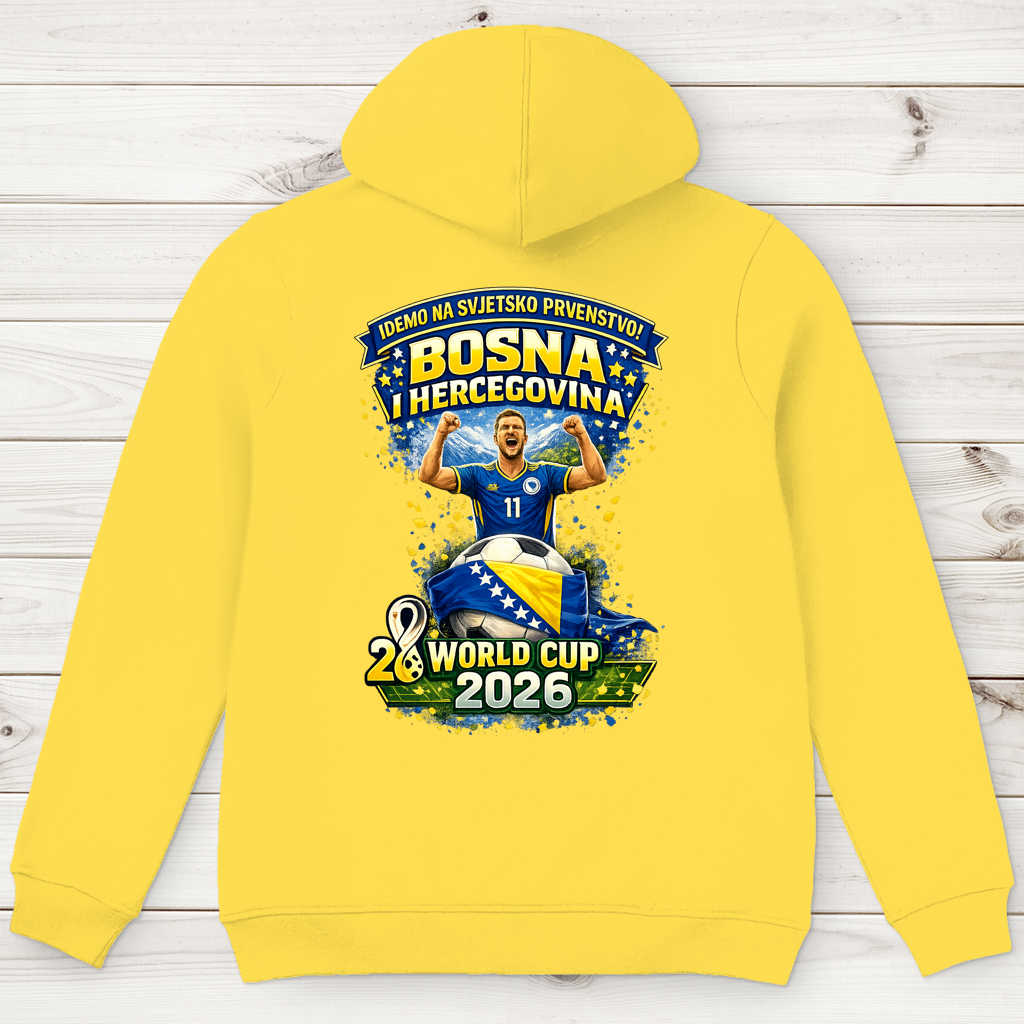 Men's Premium Organic Hoodie – Bosnia | Design 01 | Back Print