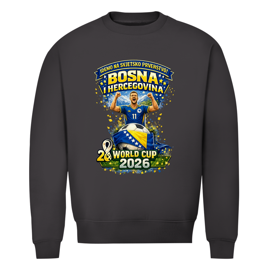 Men's Premium Organic Sweatshirt – Bosnia | Design 01 | Front Print