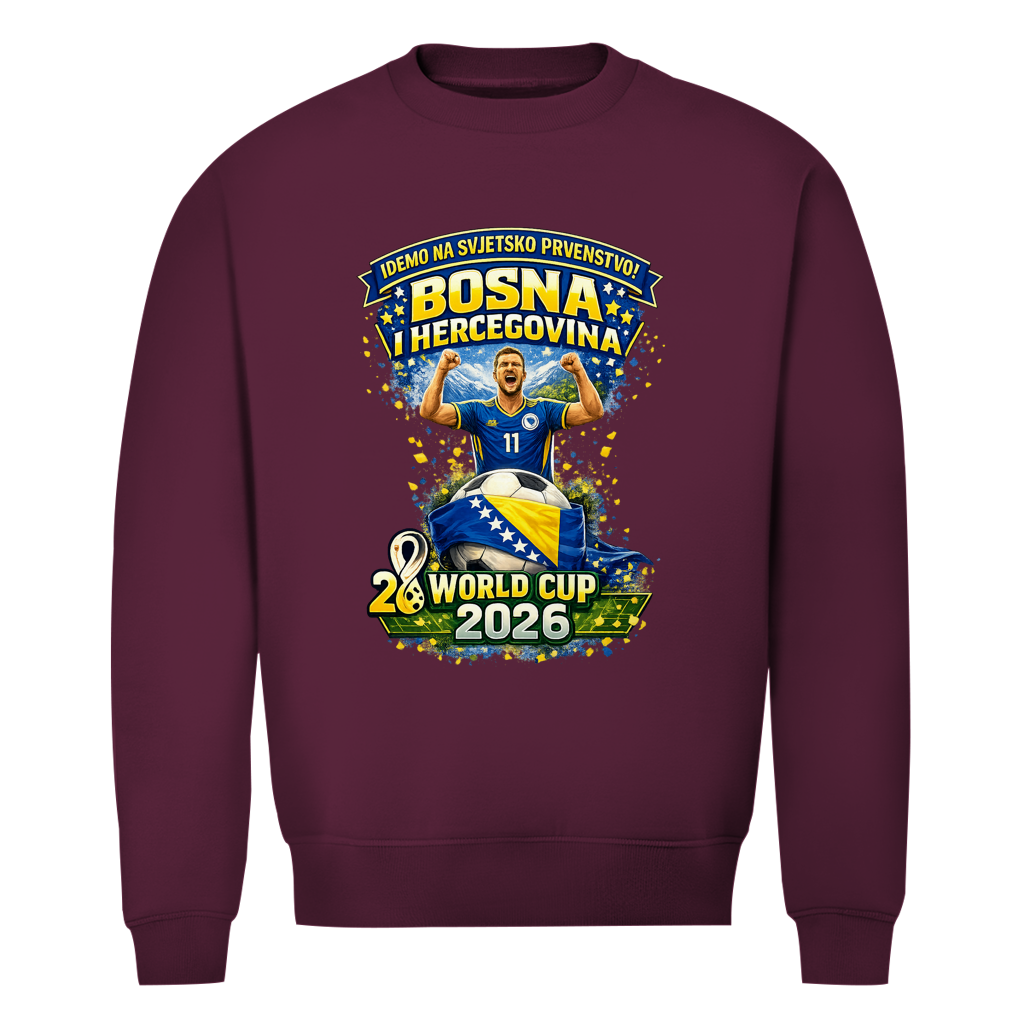 Men's Premium Organic Sweatshirt – Bosnia | Design 01 | Front Print