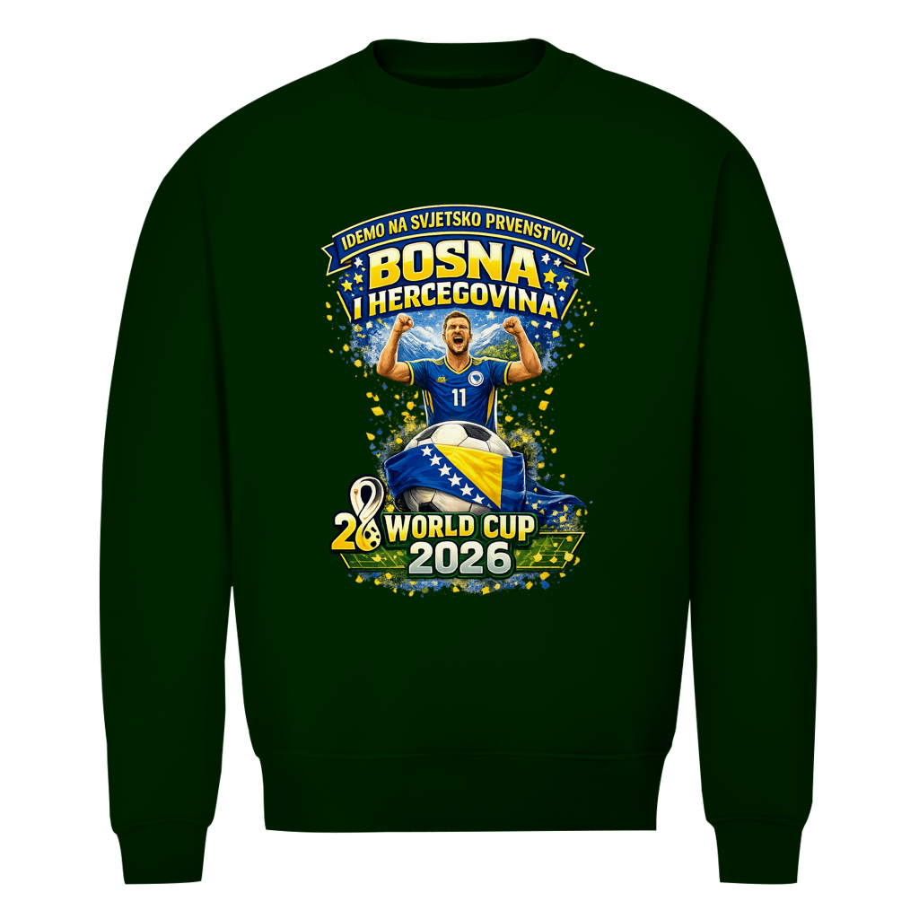 Men's Premium Organic Sweatshirt – Bosnia | Design 01 | Front Print