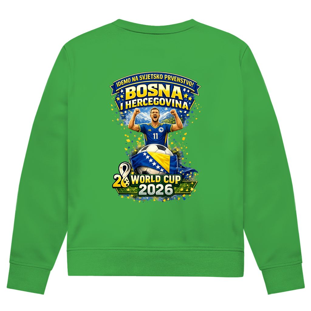 Men's Premium Organic Sweatshirt - Bosnia | Design 01 | Back Print