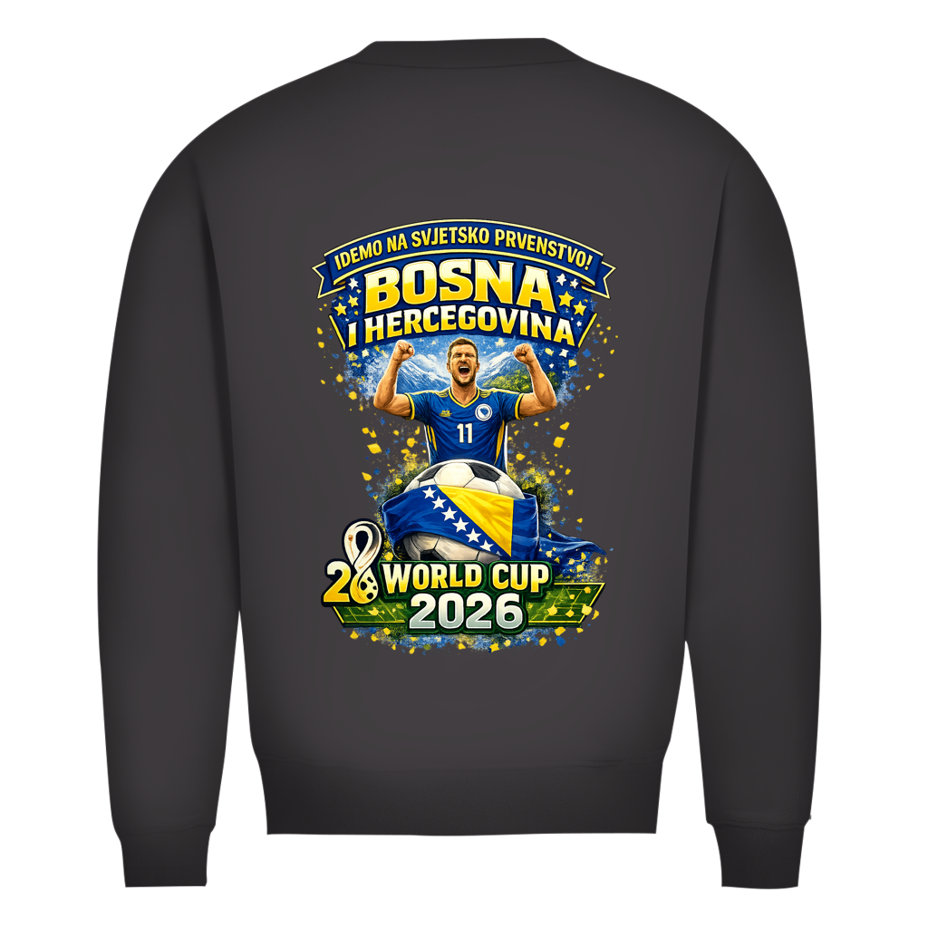 Men's Premium Organic Sweatshirt - Bosnia | Design 01 | Back Print