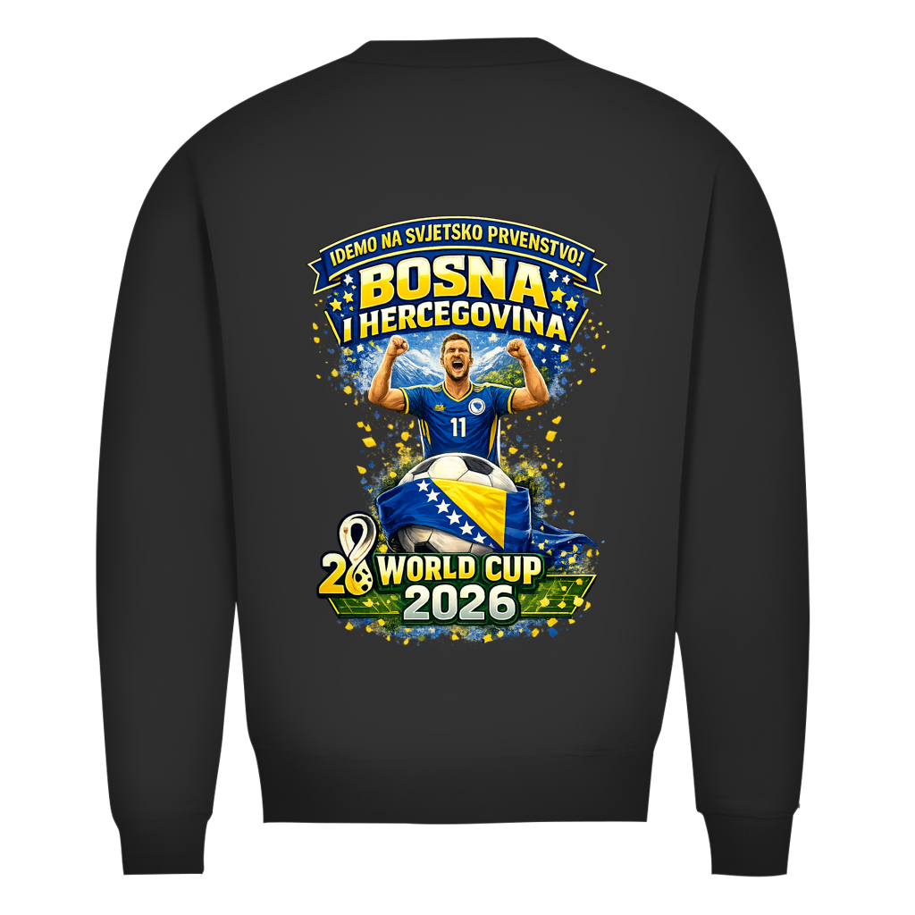 Men's Premium Organic Sweatshirt - Bosnia | Design 01 | Back Print