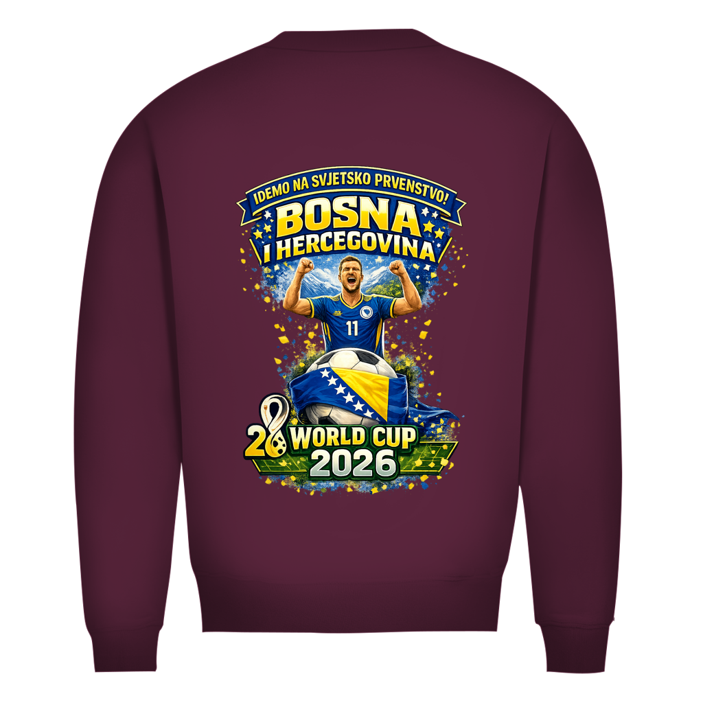 Men's Premium Organic Sweatshirt - Bosnia | Design 01 | Back Print