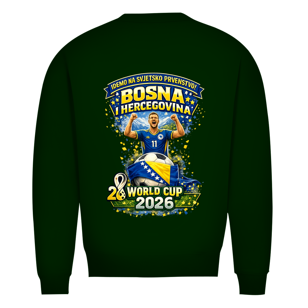Men's Premium Organic Sweatshirt - Bosnia | Design 01 | Back Print