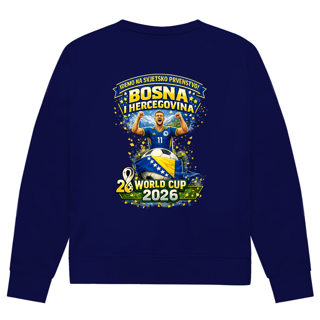 Men's Premium Organic Sweatshirt - Bosnia | Design 01 | Back Print