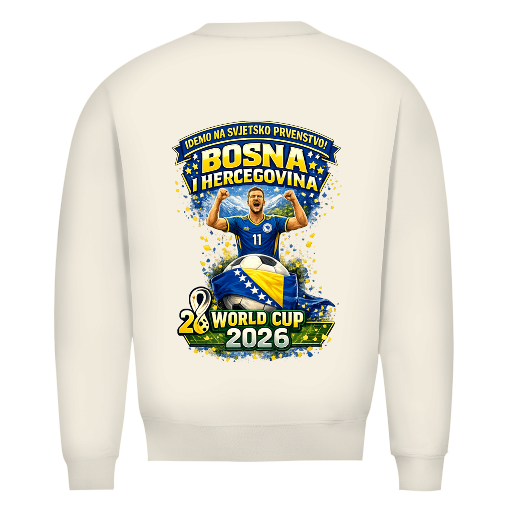 Men's Premium Organic Sweatshirt - Bosnia | Design 01 | Back Print