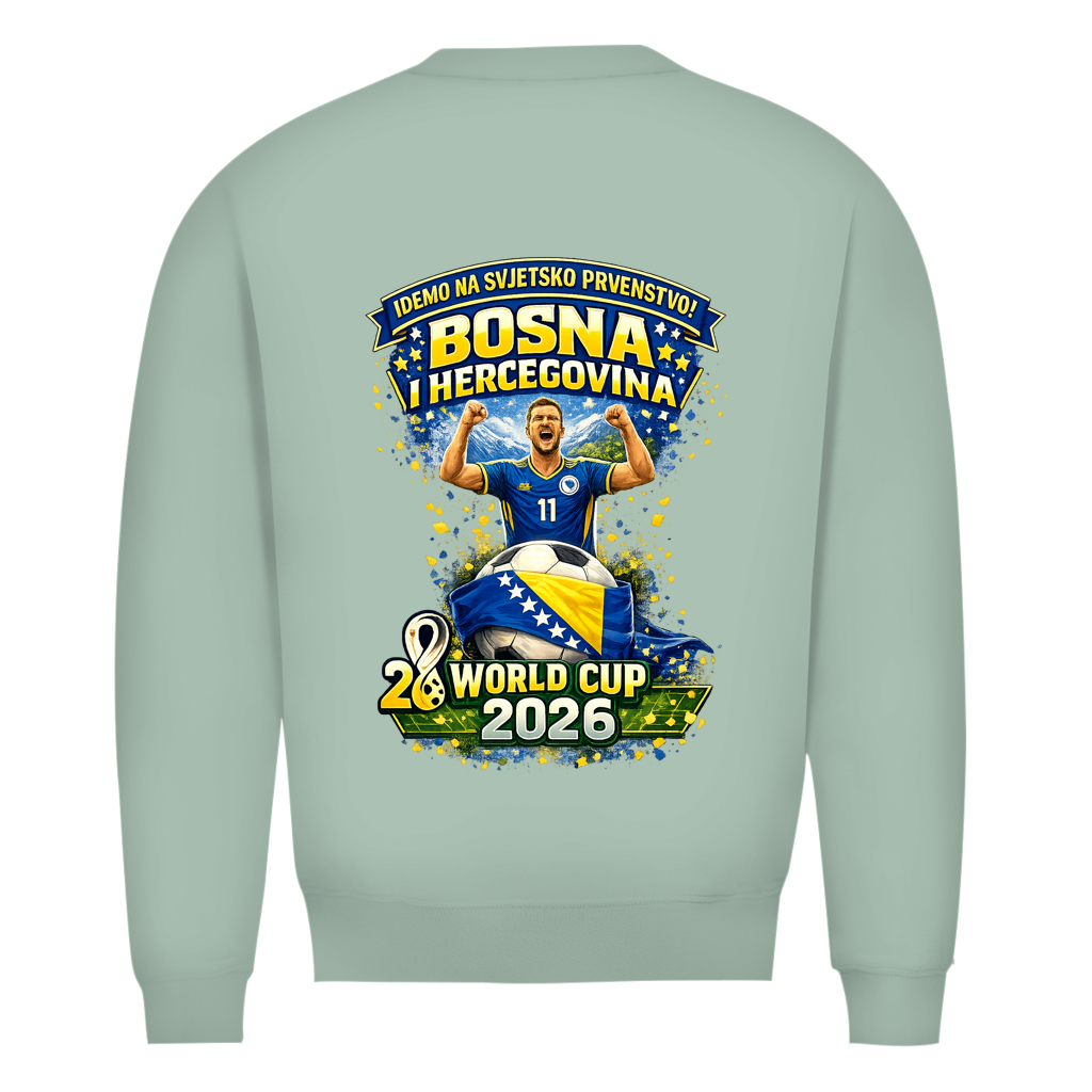 Men's Premium Organic Sweatshirt - Bosnia | Design 01 | Back Print