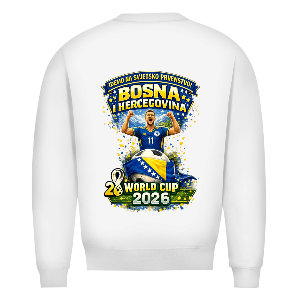 Men's Premium Organic Sweatshirt - Bosnia | Design 01 | Back Print