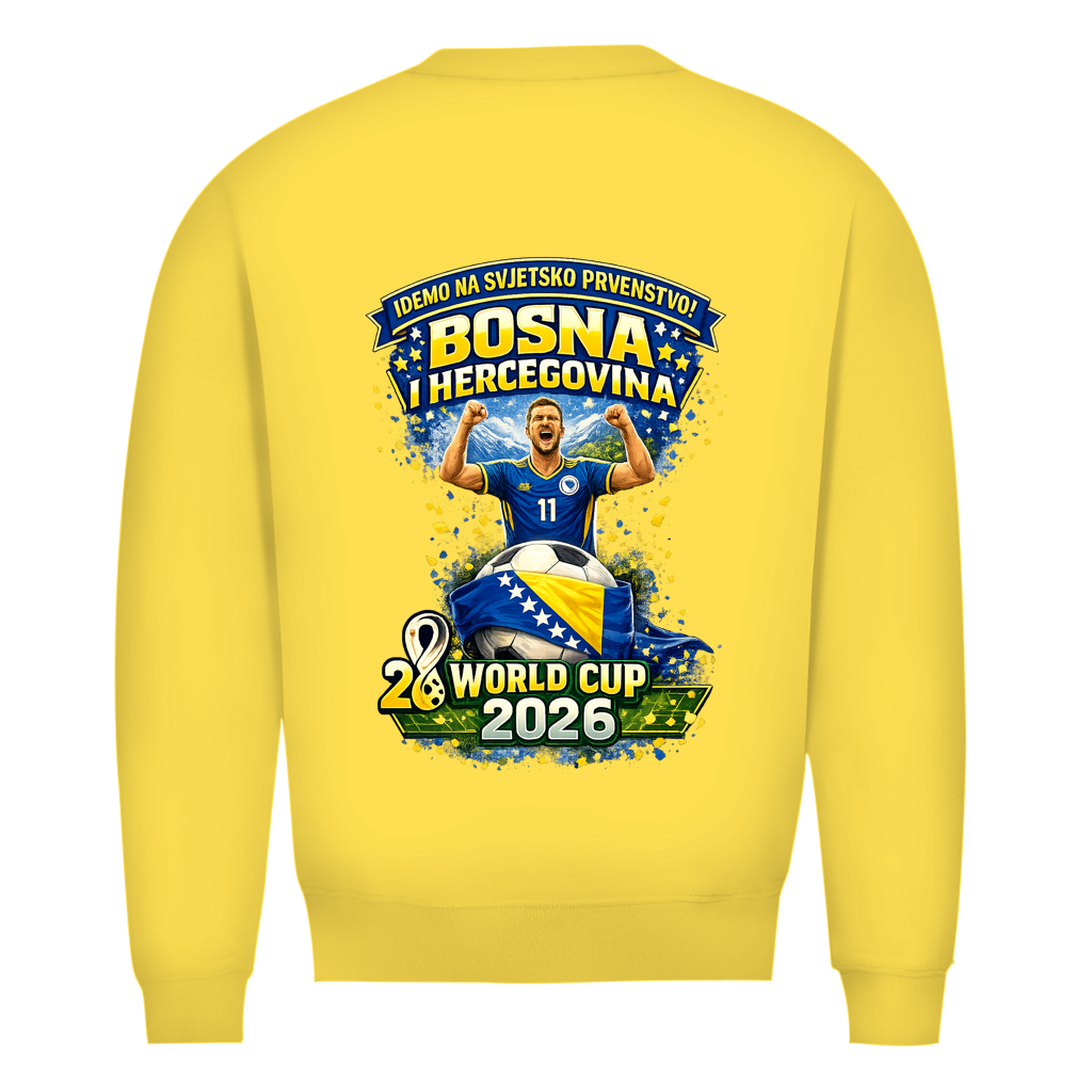 Men's Premium Organic Sweatshirt - Bosnia | Design 01 | Back Print