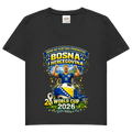 Ženska osnovna majica s V-izrezom – Bosna | Dizajn 01 | Prednji print