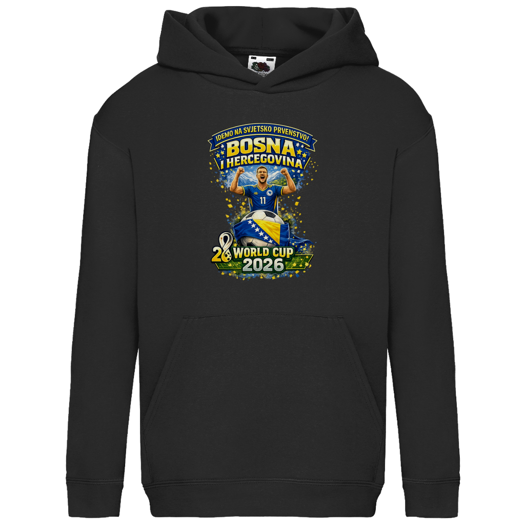 Kids Basic Hoodie – Bosnia | Design 01 | Front Print