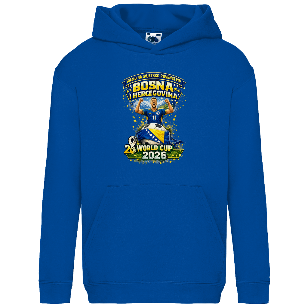 Kids Basic Hoodie – Bosnia | Design 01 | Front Print
