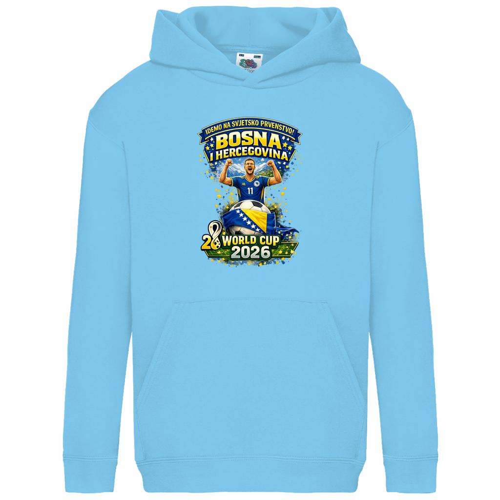 Kids Basic Hoodie – Bosnia | Design 01 | Front Print