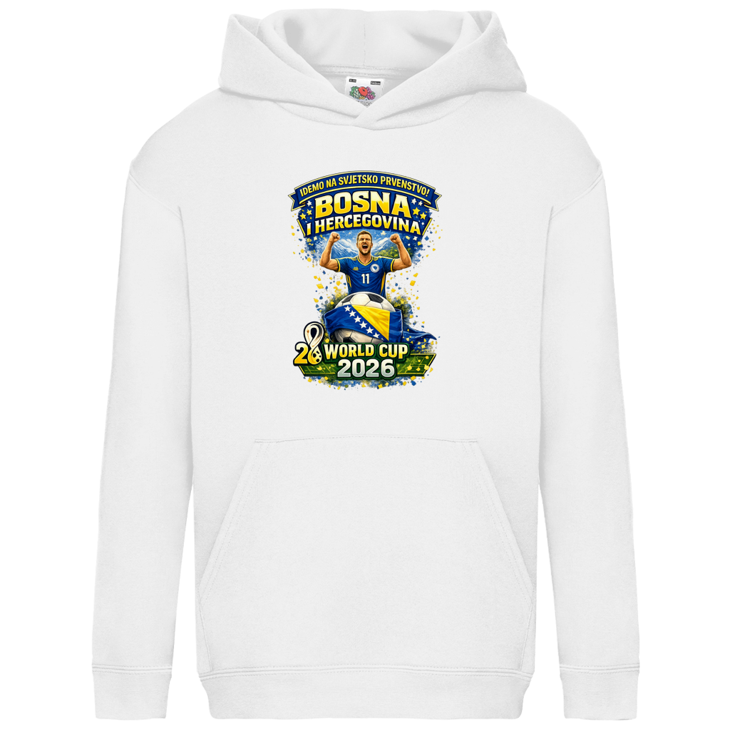 Kids Basic Hoodie – Bosnia | Design 01 | Front Print