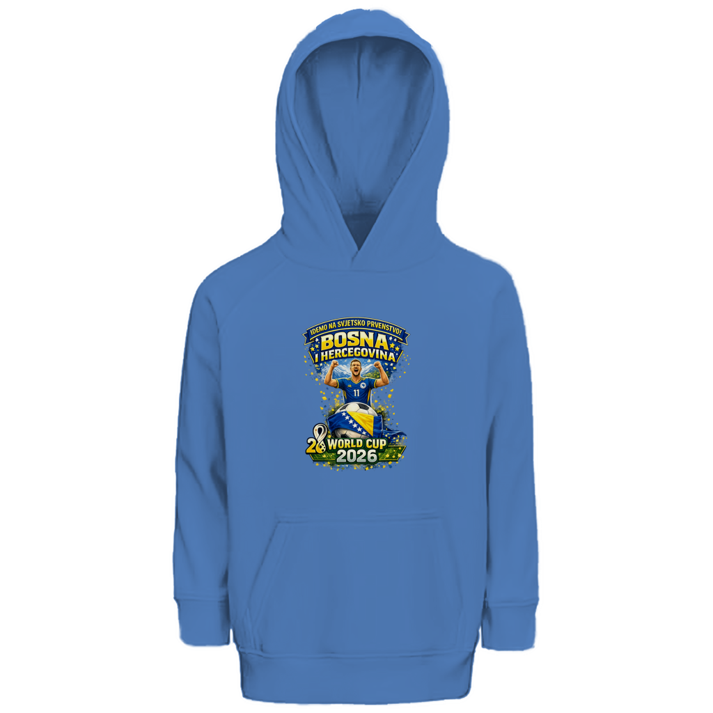 Kids Premium Organic Hoodie - Bosnia | Design 01 | Front Print