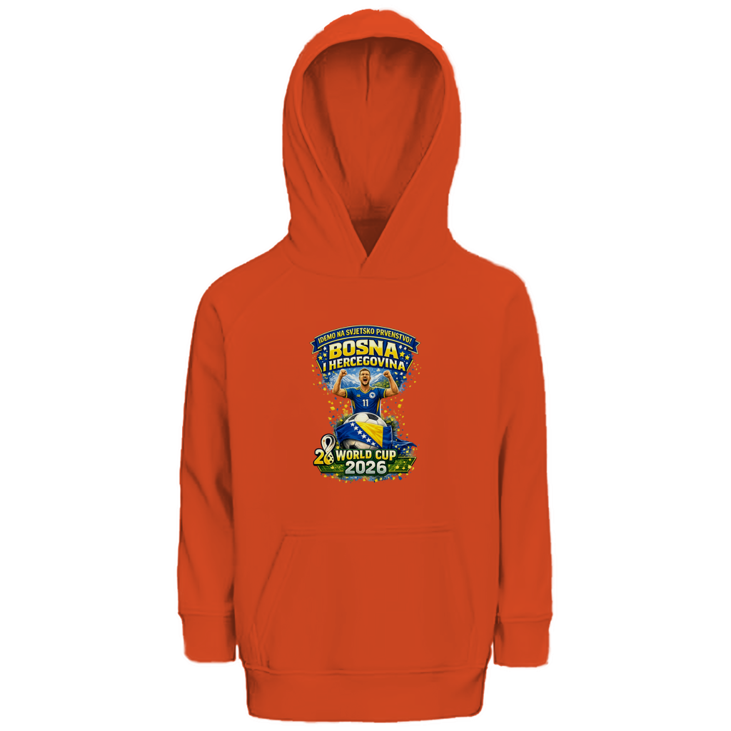 Kids Premium Organic Hoodie - Bosnia | Design 01 | Front Print
