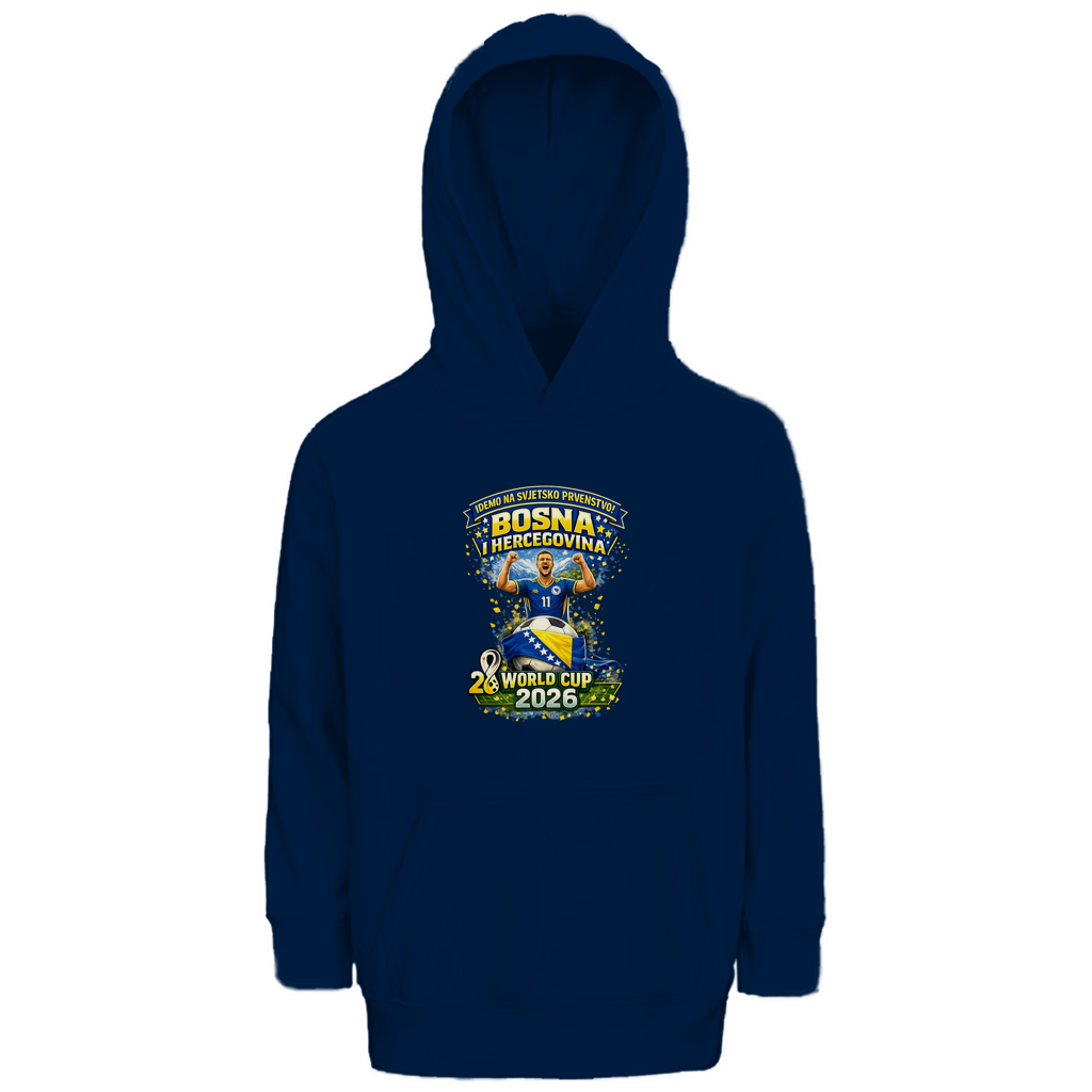 Dječiji Premium Bio Hoodie – Bosna | Dizajn 01 | Prednji print