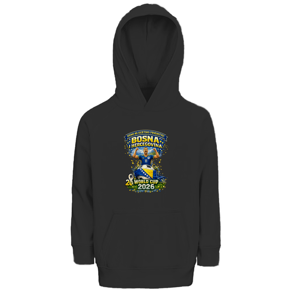 Kids Premium Organic Hoodie - Bosnia | Design 01 | Front Print
