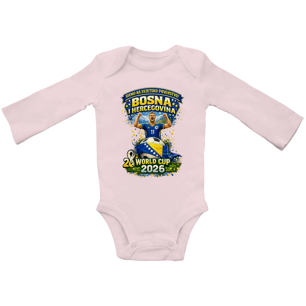 Baby Bio Long-Sleeve Bodysuit – We're going to the World Cup | Front Print