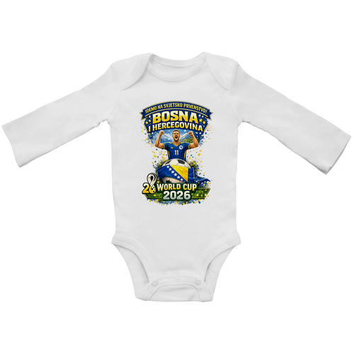 Baby Bio Long-Sleeve Bodysuit – We're going to the World Cup | Front Print