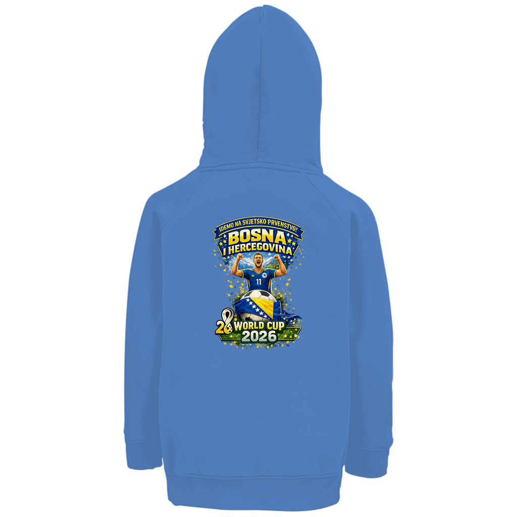 Kinder Premium Bio Hoodie – Bosnien | Design 01 | Rückenprint