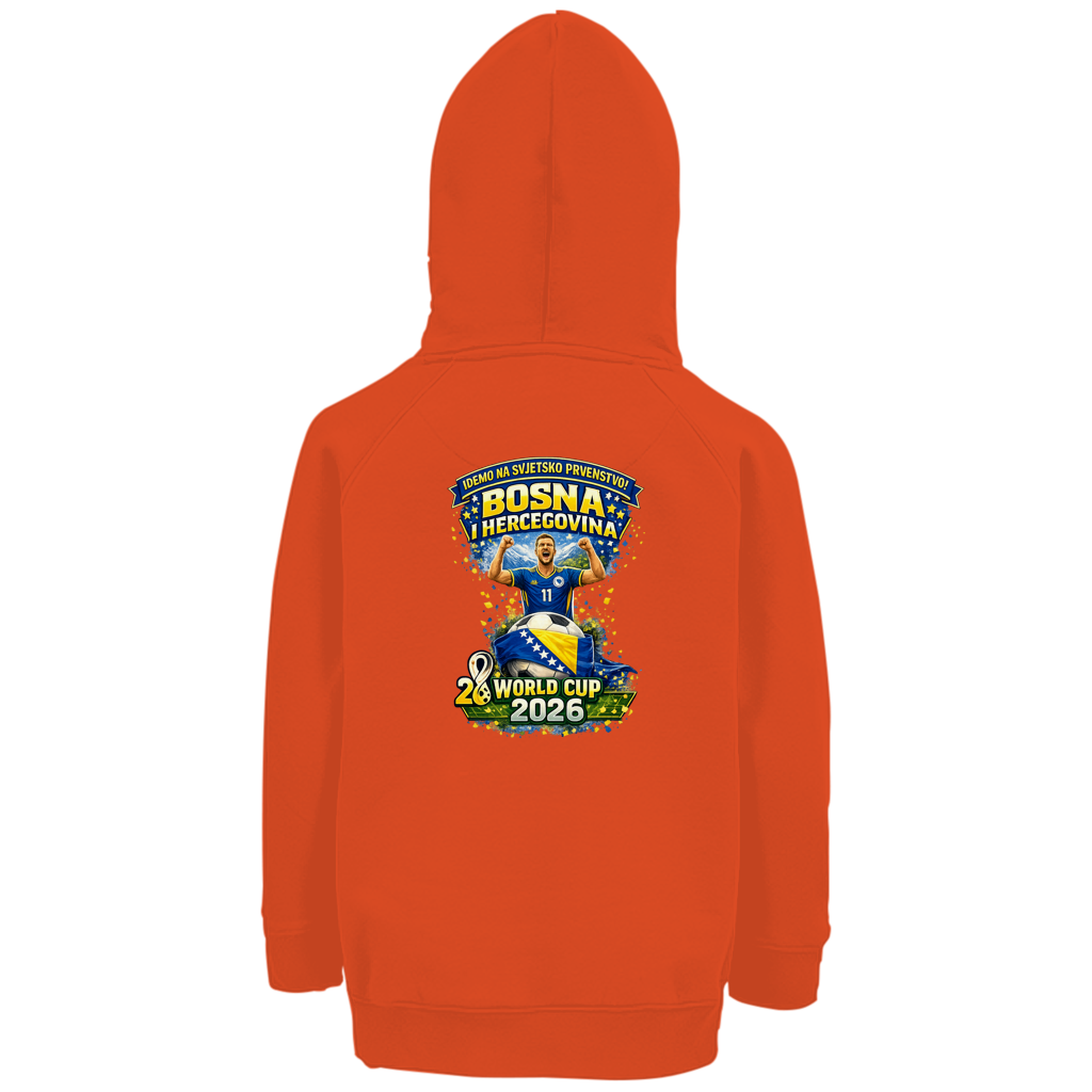 Kinder Premium Bio Hoodie – Bosnien | Design 01 | Rückenprint