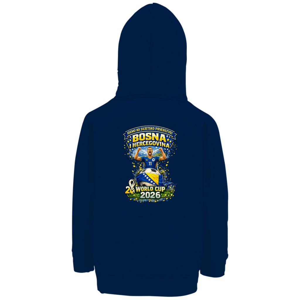 Kids Premium Organic Hoodie - Bosnia | Design 01 | Back Print