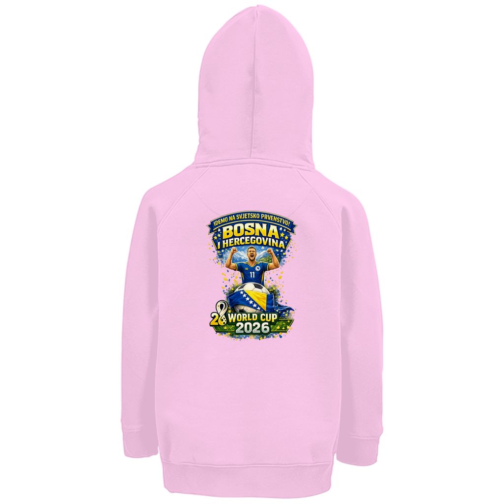 Kids Premium Organic Hoodie - Bosnia | Design 01 | Back Print