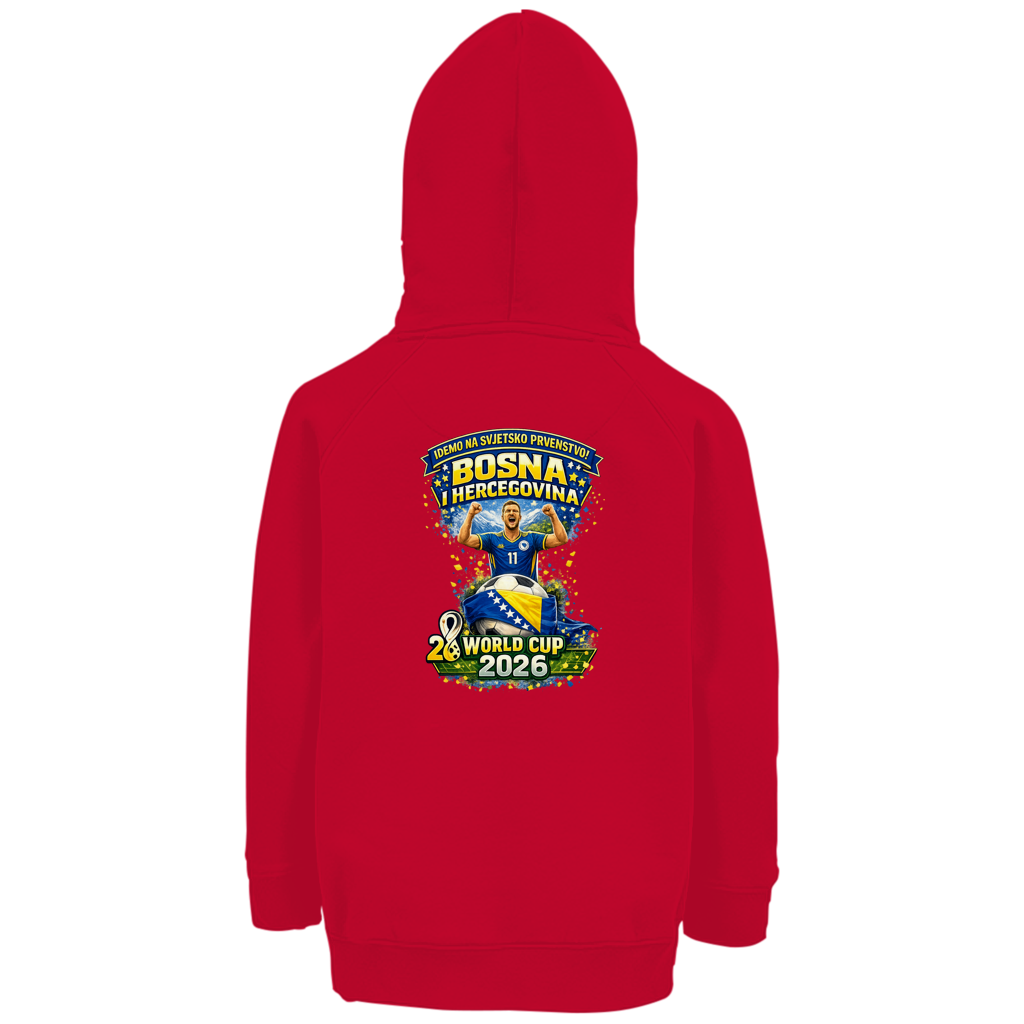 Kids Premium Organic Hoodie - Bosnia | Design 01 | Back Print