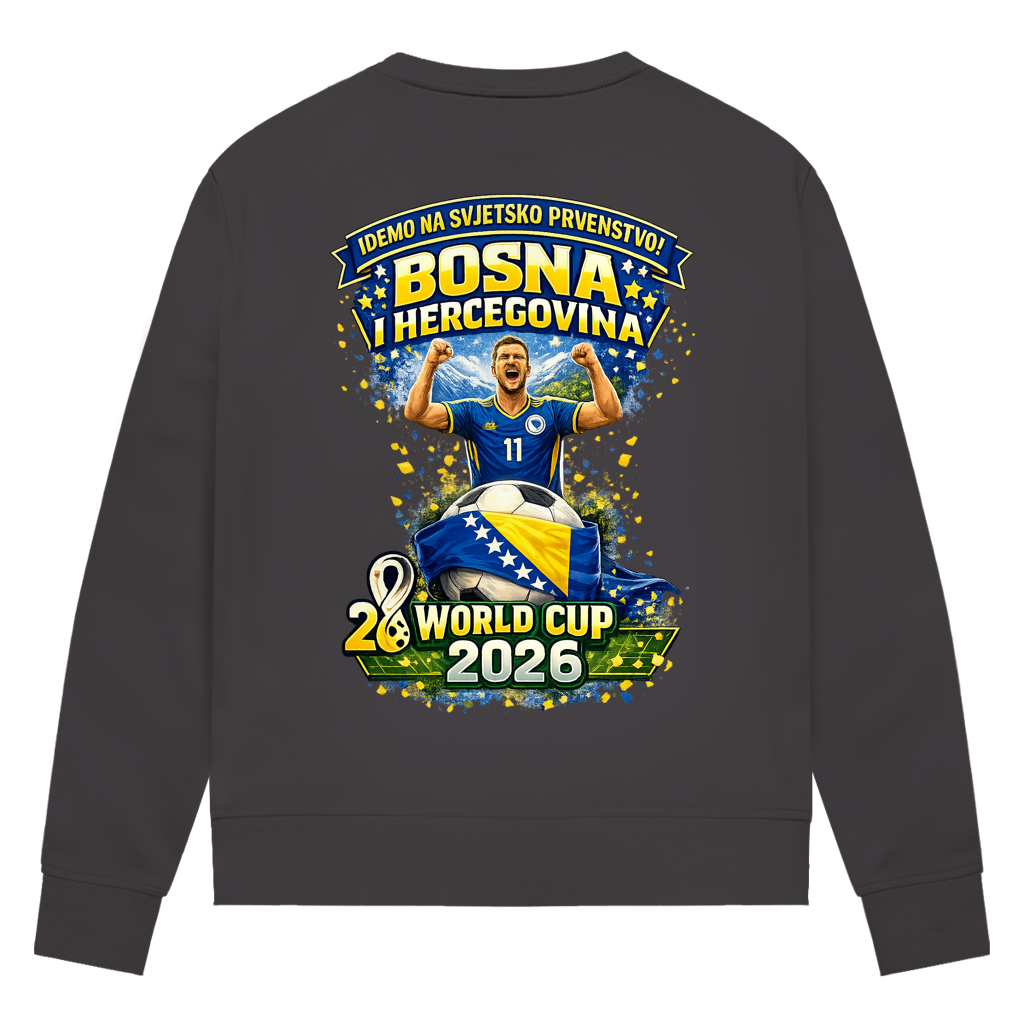 Women's Premium Organic Sweatshirt - Bosnia | Design 01 | Back Print