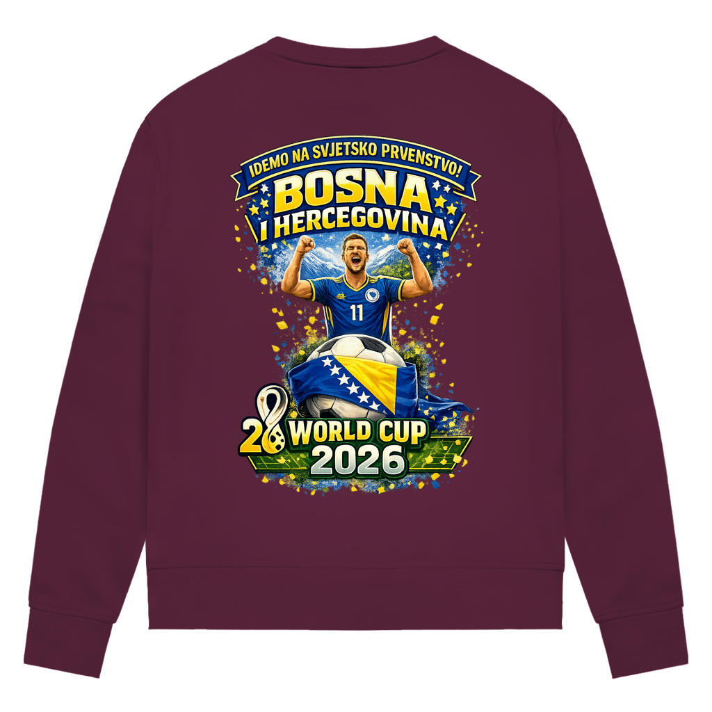 Women's Premium Organic Sweatshirt - Bosnia | Design 01 | Back Print