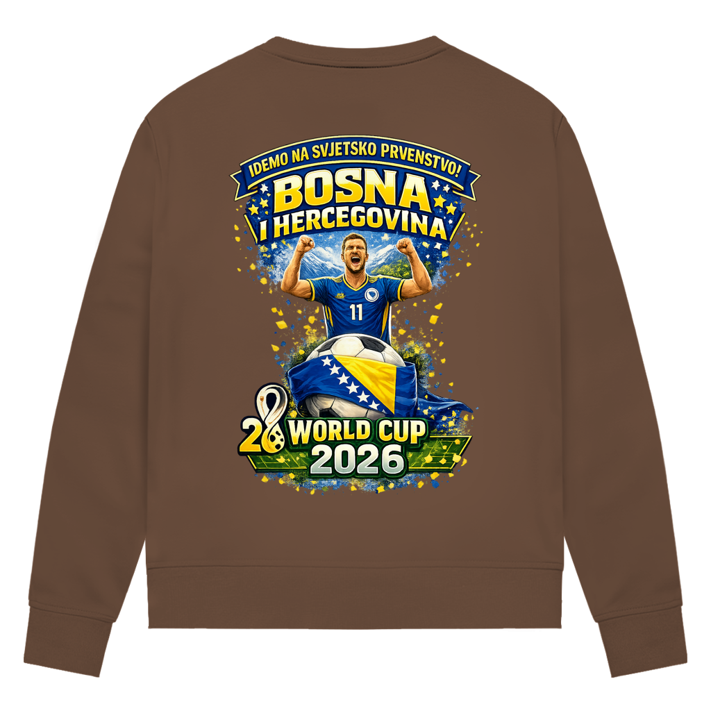 Women's Premium Organic Sweatshirt - Bosnia | Design 01 | Back Print