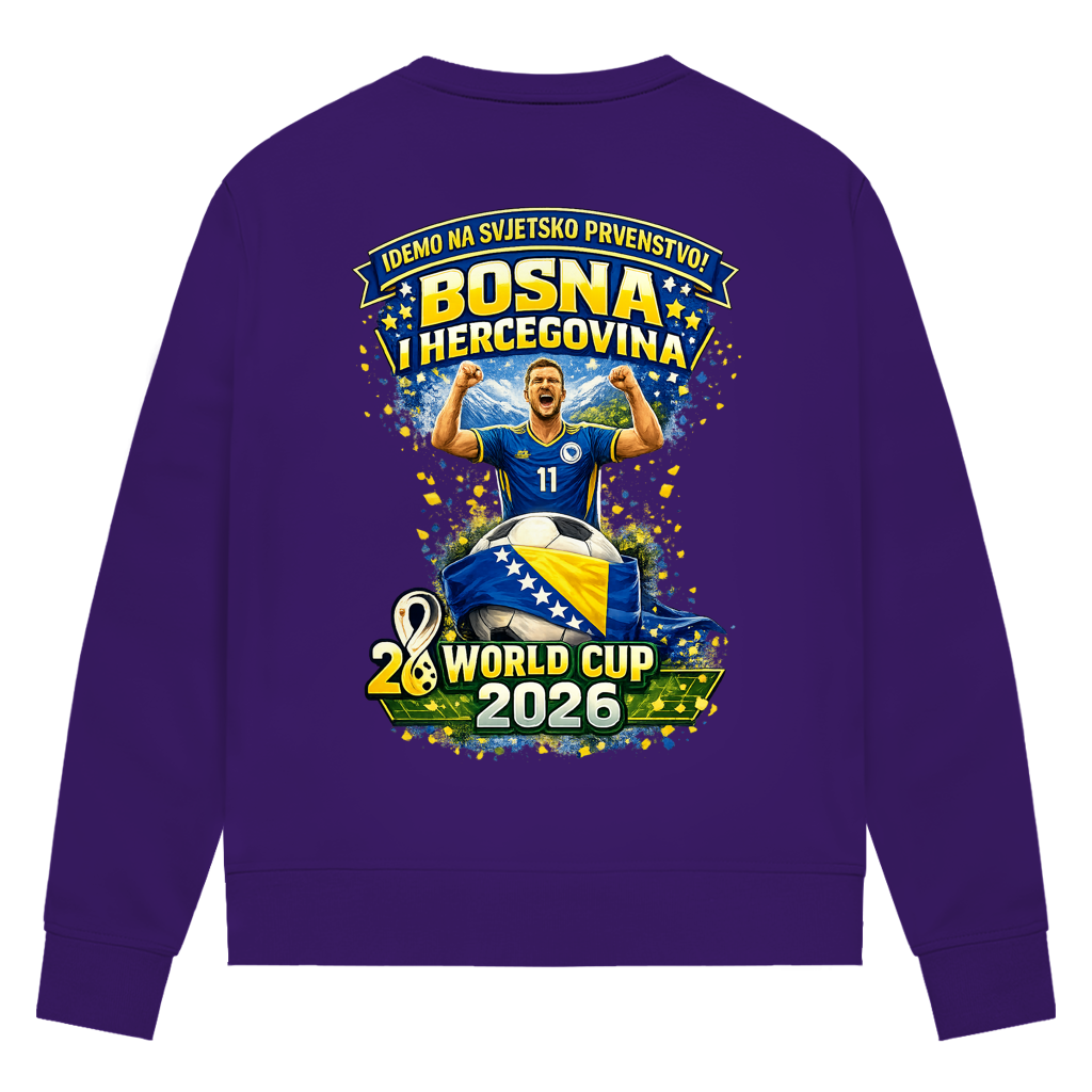 Women's Premium Organic Sweatshirt - Bosnia | Design 01 | Back Print
