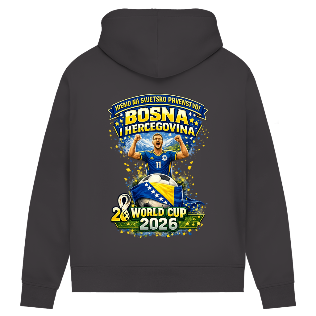 Women's Premium Organic Hoodie – Bosnia | Design 01 | Back Print
