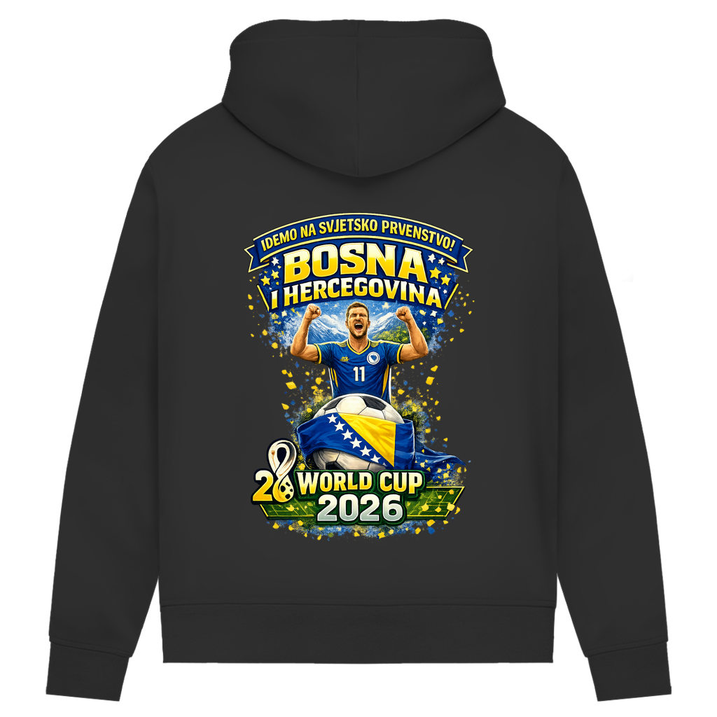 Women's Premium Organic Hoodie – Bosnia | Design 01 | Back Print