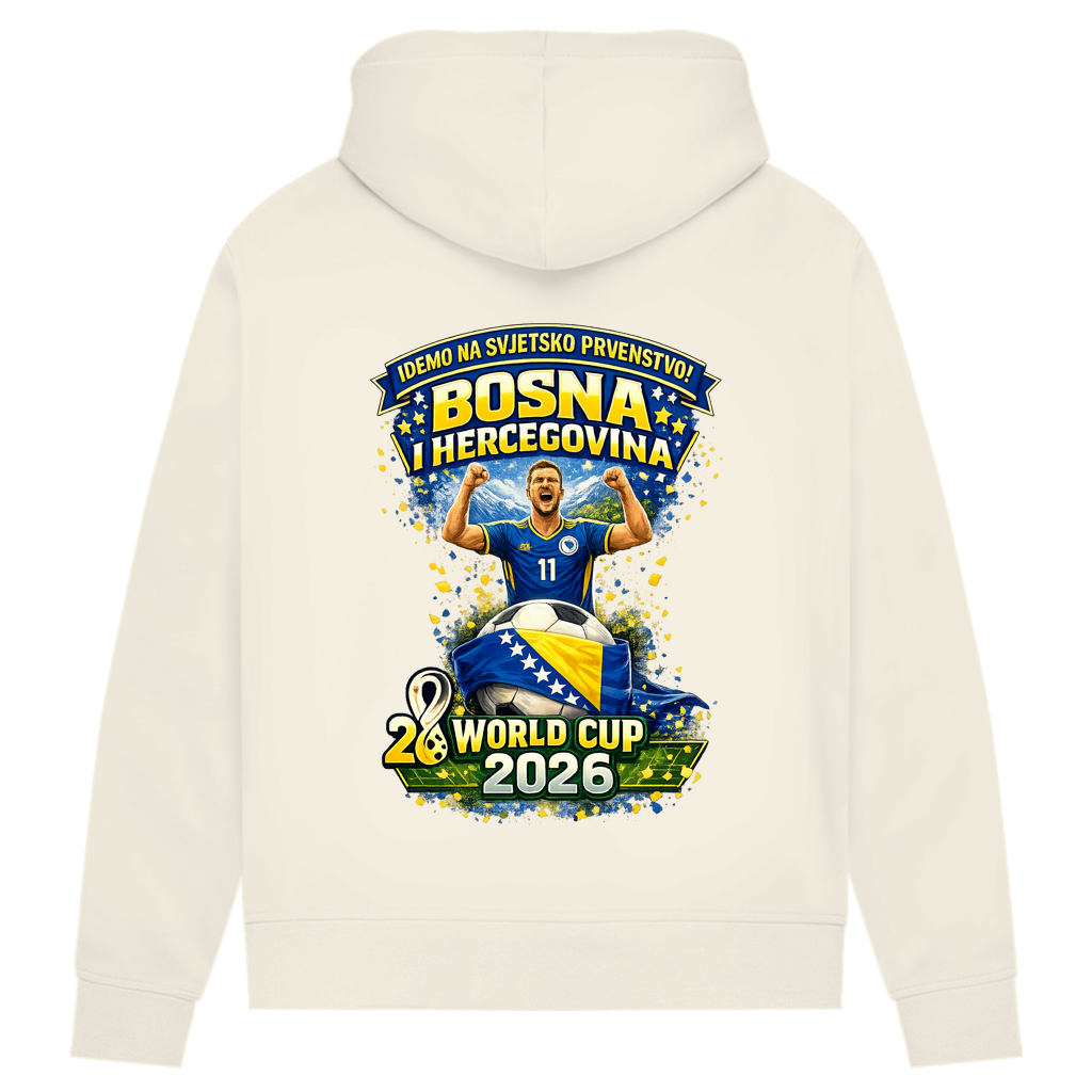 Women's Premium Organic Hoodie – Bosnia | Design 01 | Back Print